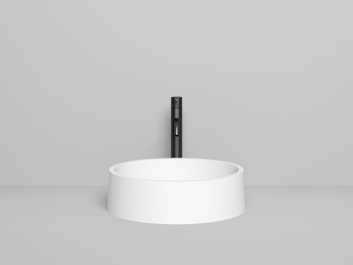 Раковина из искусственного камня S-Stone Salini GLORIA 1102201M 40х40 накладная цвет белый без отверстий под смеситель